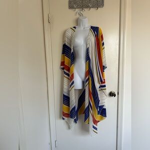 Forever 21 Multicolor Striped Kimono Cape